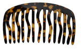 French Amie Handmade Large Tokyo and Ivory Celluloid 15 Teeth Side Hair Comb