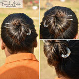 French Amie Slick Large Handmade Cellulose Chignon U Hair Pin Stick for Women