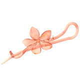 Parcelona French Large Twist N Clip Metal Free Flower Hair Clip Accessories