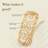 French Amie Swirls 2 ¼” Celluloid Handmade Tige Boule Snap Hair Clips for Women