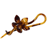 Parcelona French Large Twist N Clip Metal Free Flower Hair Clip Accessories