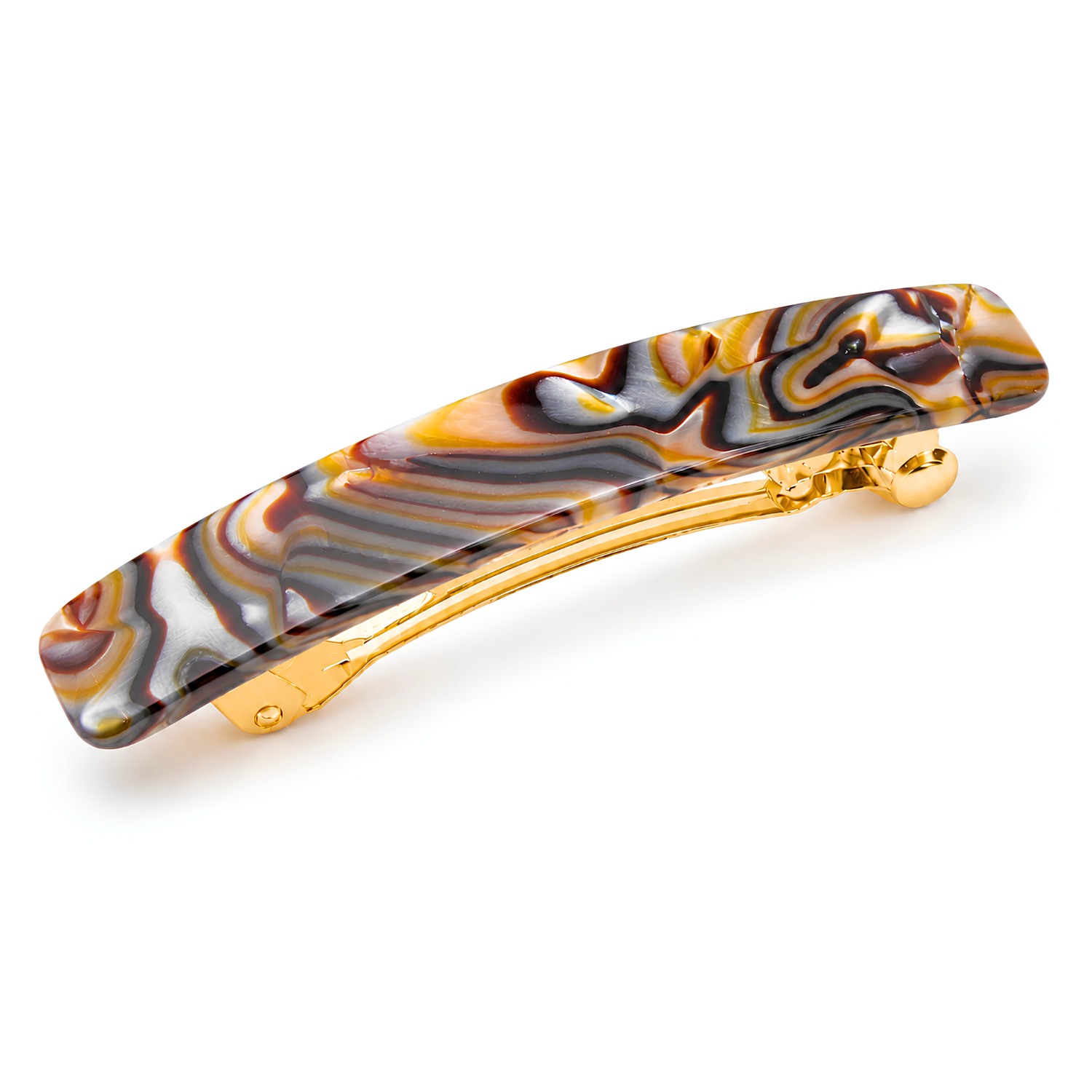 French Amie Small 2 1/4" Cellulose Handmade Hair Barrette for Women and Girls