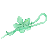 Parcelona French Large Twist N Clip Metal Free Flower Hair Clip Accessories