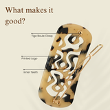 French Amie Swirls 2 ¼” Celluloid Handmade Tige Boule Snap Hair Clips for Women