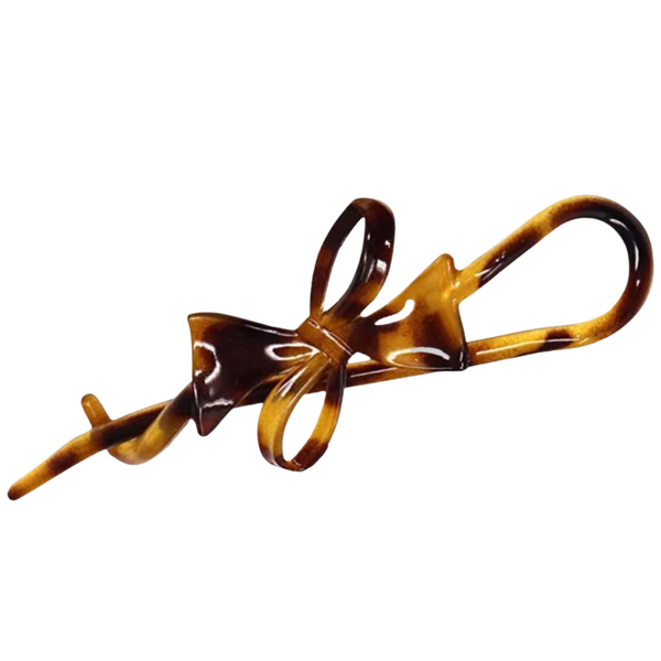 Parcelona French Large Twist N Clip Metal Free Bow Knot Hair Clip Accessories