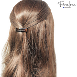 Parcelona French Tunis Medium Celluloid Acetate Side Slide Hair Pins for Women