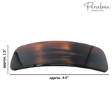 Parcelona French Flat Extra Large Wide Celluloid Acetate Hair Barrette for Women
