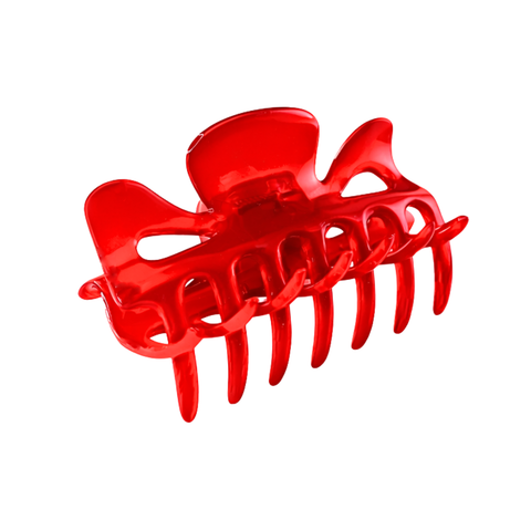 Parcelona French Classic Red Hair Claw Clip 3" Jaw Clamp for Women & Girls