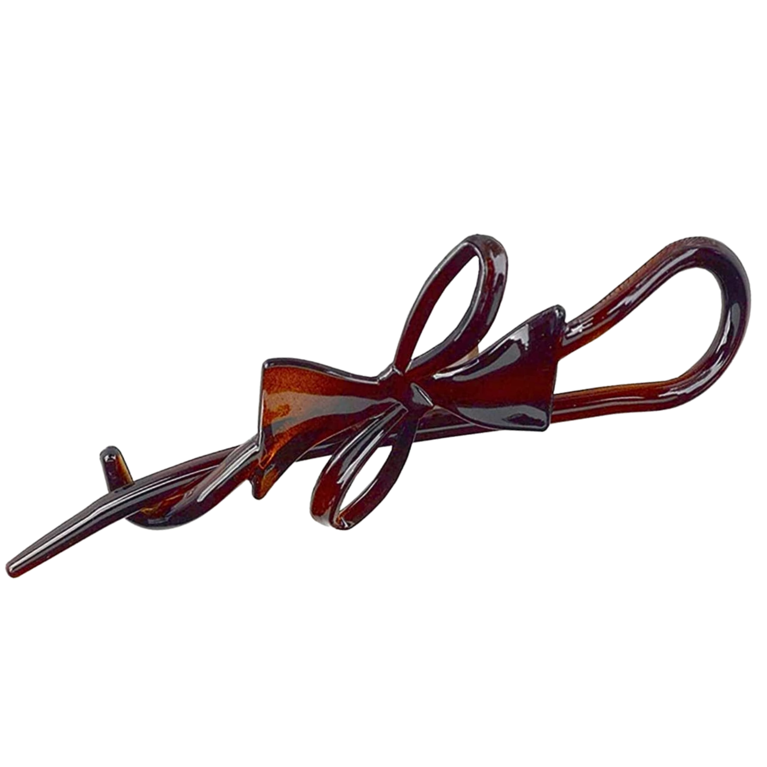 Parcelona French Large Twist N Clip Metal Free Bow Knot Hair Clip Accessories