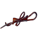 Parcelona French Large Twist N Clip Metal Free Bow Knot Hair Clip Accessories
