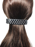 French Amie Long Rectangle Handmade Large Hair Barrette Clip for Women N Girls