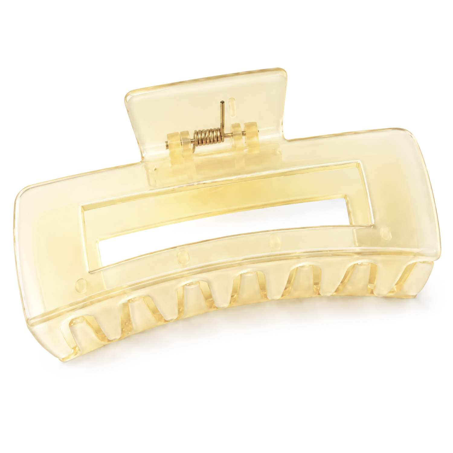 Moeni Rectangular Cutout Large 4" Hair Claw Clip Translucent Jaw Thick Hair Clip