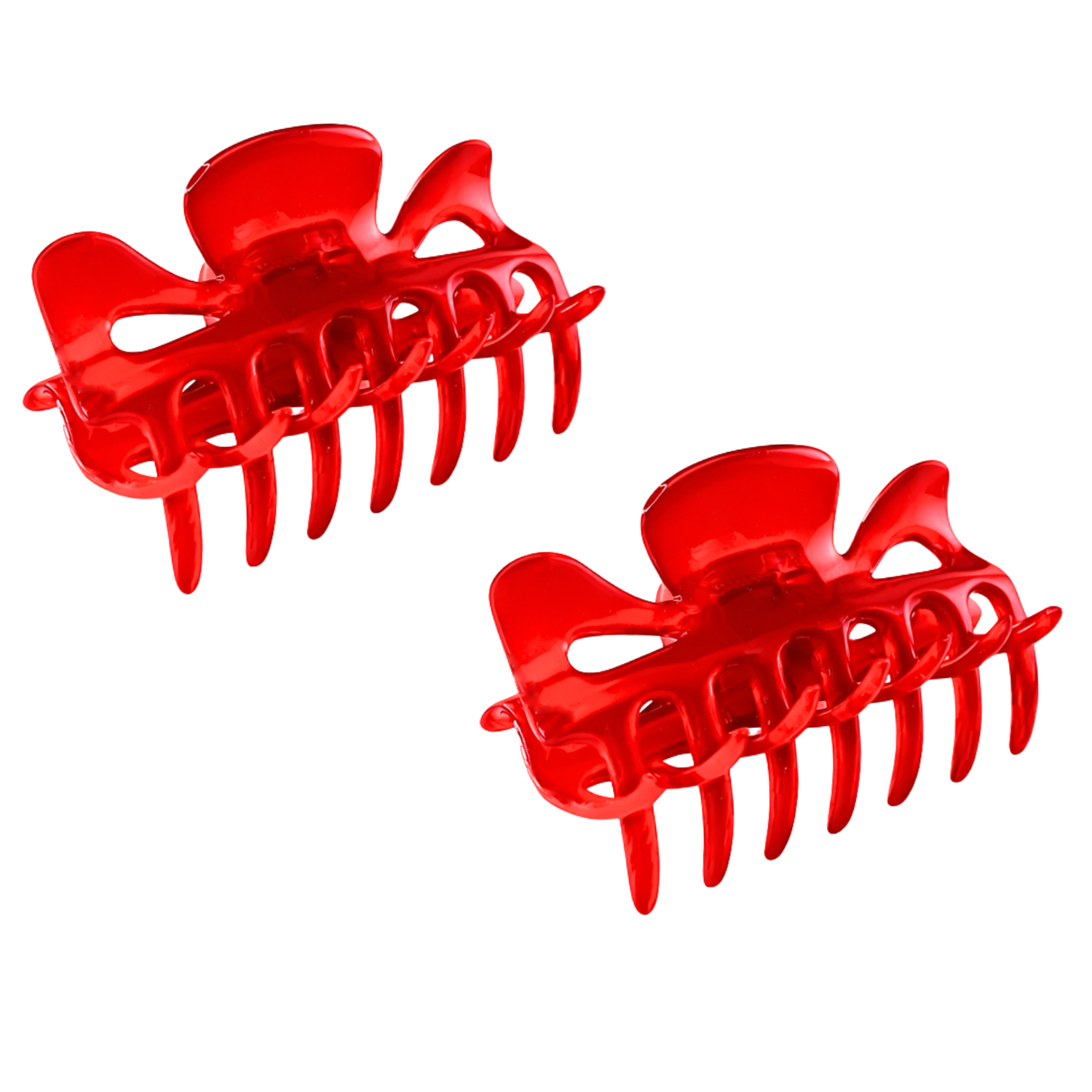 Parcelona French Classic Small 2.5" Celluloid Set of 2 Jaw Hair Claws for Women