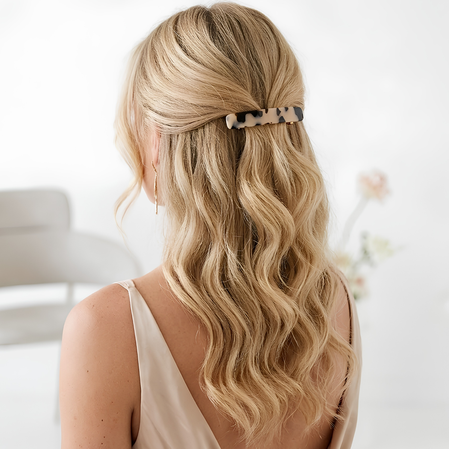 French Amie Small 2 1/4" Cellulose Handmade Hair Barrette for Women and Girls