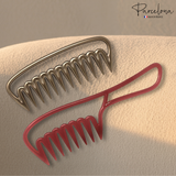 Parcelona Golden Brown Pink Salon Long Teeth Celluloid Acetate Hair Combs