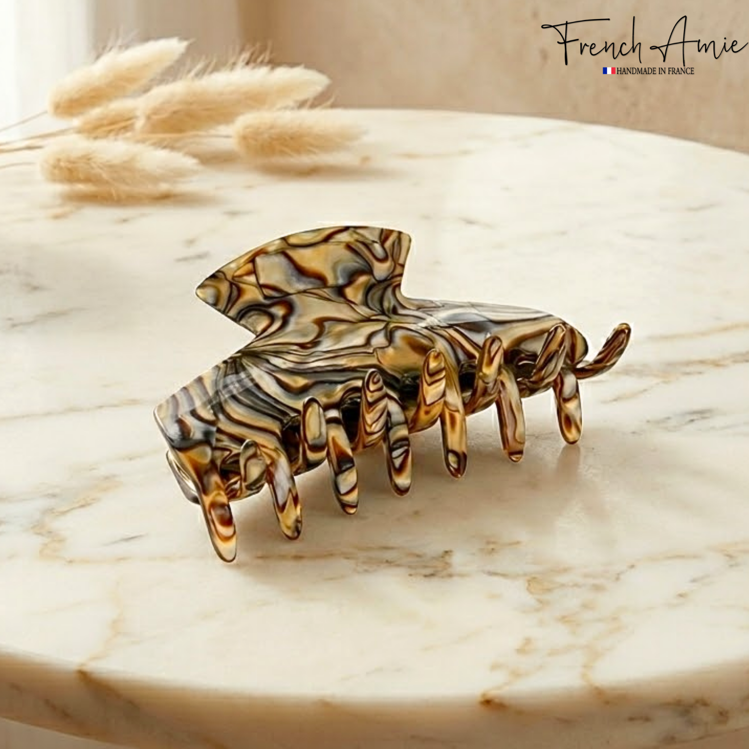French Amie Chic Small 2 1/4 Inch Handmade Cellulose Jaw Hair Claw