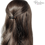 Parcelona French Tunis Medium Celluloid Acetate Side Slide Hair Pins for Women