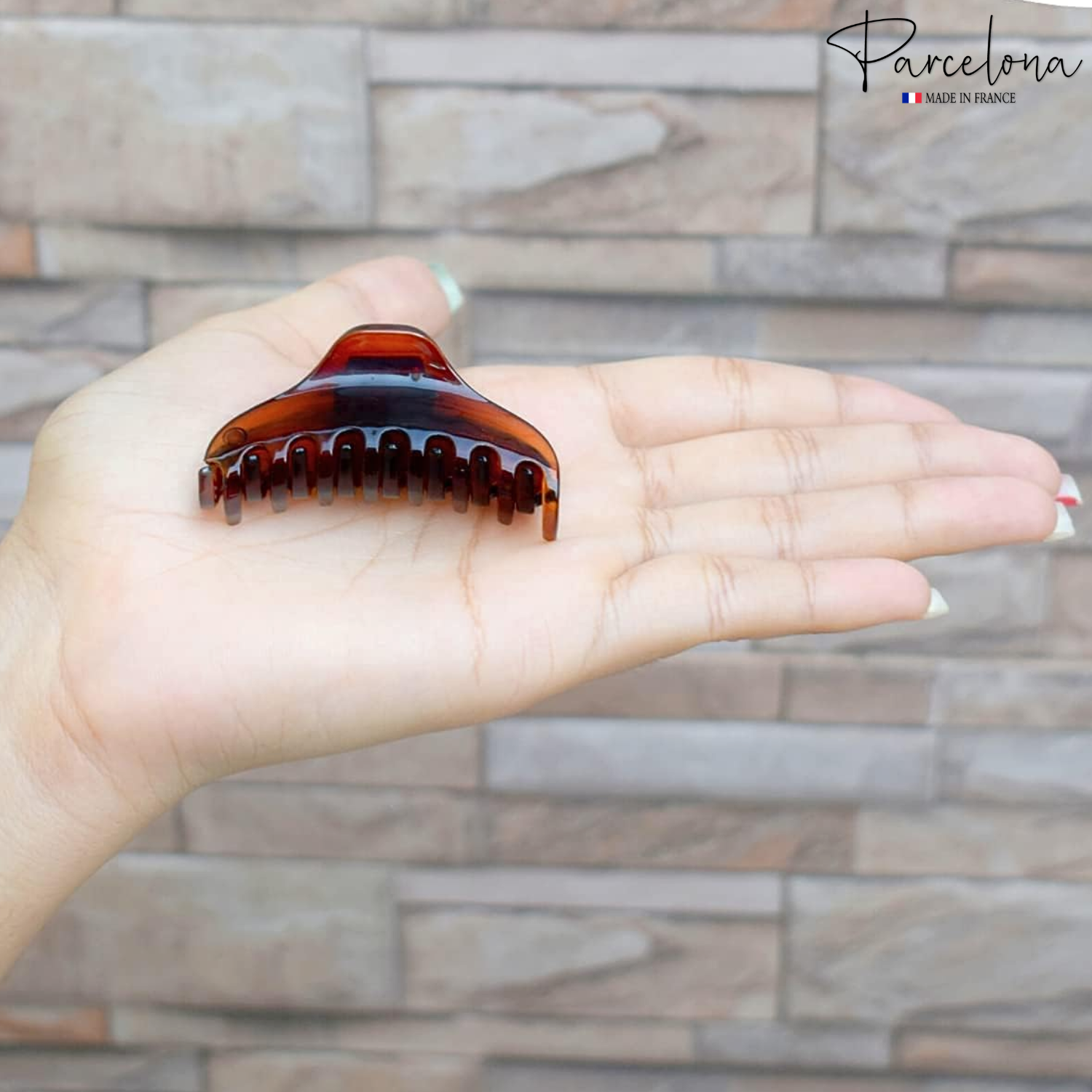 Parcelona France Skinny Boss Hair Claw 2 1/4" Small Jaw Hair Clips for Women