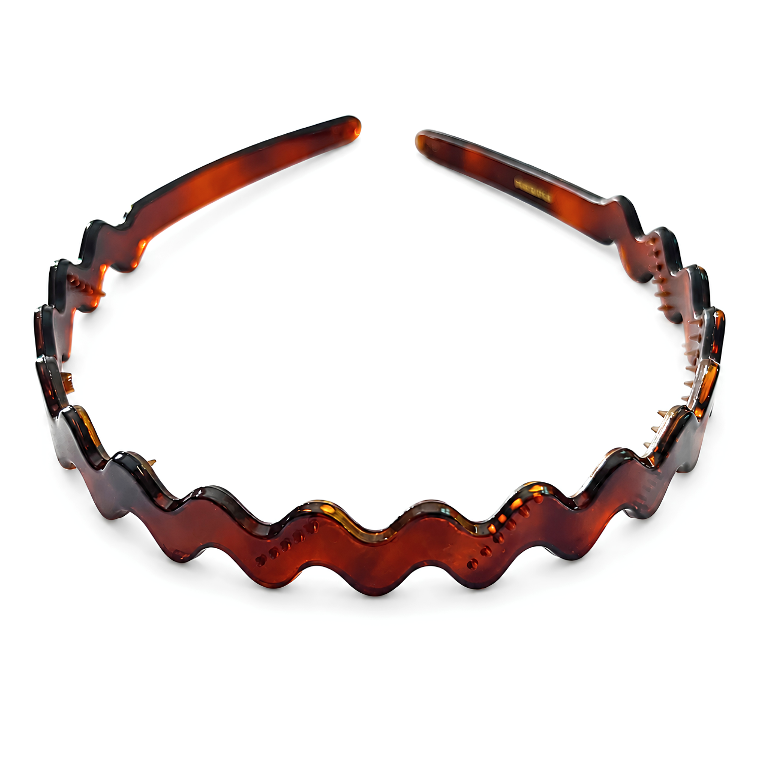 Parcelona French Wave Thin Tortoise Shell Cellulose Acetate Headband for Women