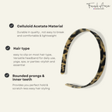 French Amie Handmade 1/2" Celluloid Non Brittle Hair Headband for Girls