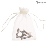 French Amie Pyramid Small Tokyo & Onyx Handmade Snap on Hair Pin Clips Barrette