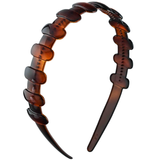 Parcelona French 1”  width Tortoise Shell Headband – Cellulose Acetate Non-Slip Hair Band for Women – Made in France