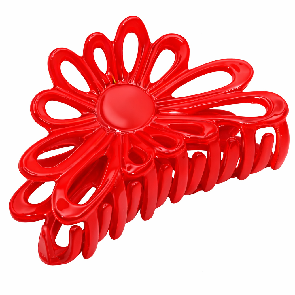 Parcelona French Plume Medium 3" Celluloid Acetate Hair Claw for Women and Girls