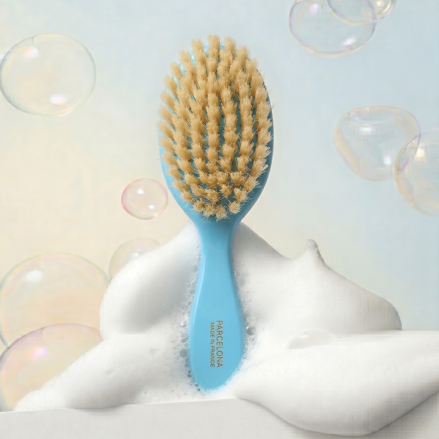 Parcelona French Grooming Combo 6” Cellulose Baby Brush and Comb for Toddlers