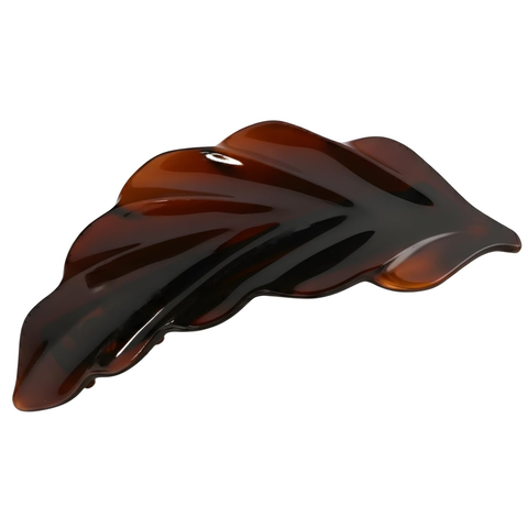 Brown hair clip on a white background