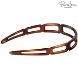 Brown hairband on a white background with 'Parcelona' branding.