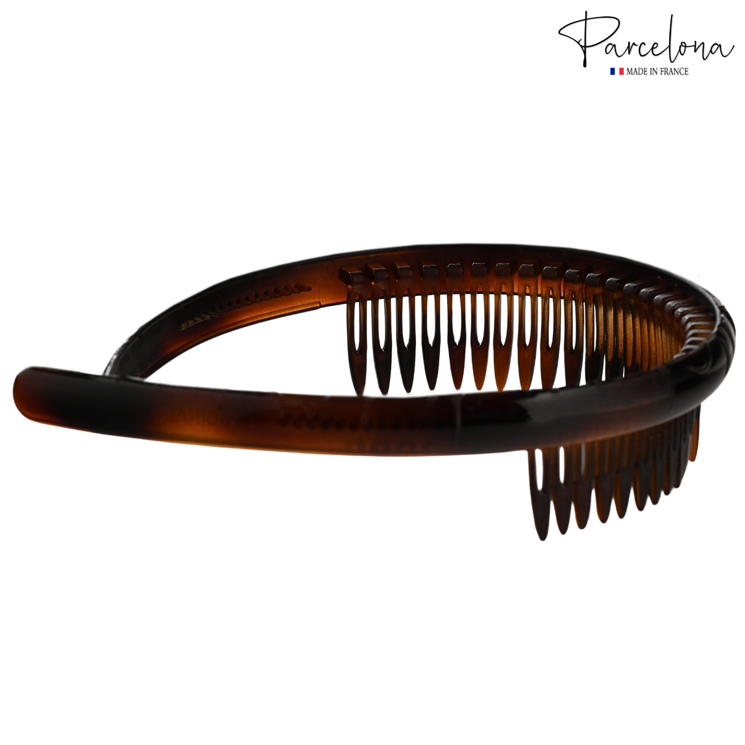 Brown Headband on a white background with 'Parcelona' branding.