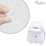 Parcelona French Mignon 1.25" Mini Hair Claw Crystal Accent Clips for Women 2pcs
