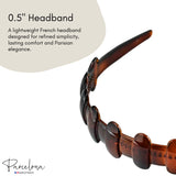 Parcelona French Marais Cellulose Acetate Headband – Non Slip Hair Band for Women