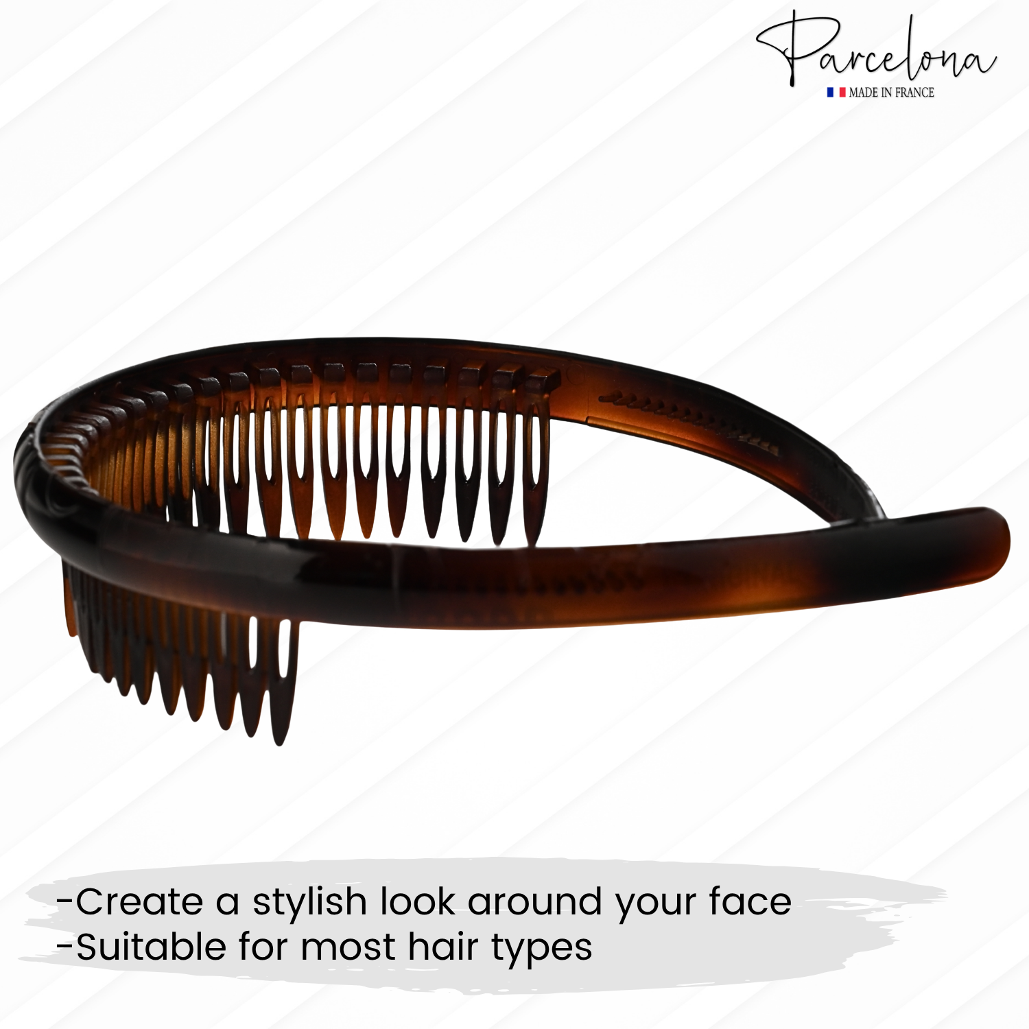 Brown Headband on a white background with 'Parcelona' branding.