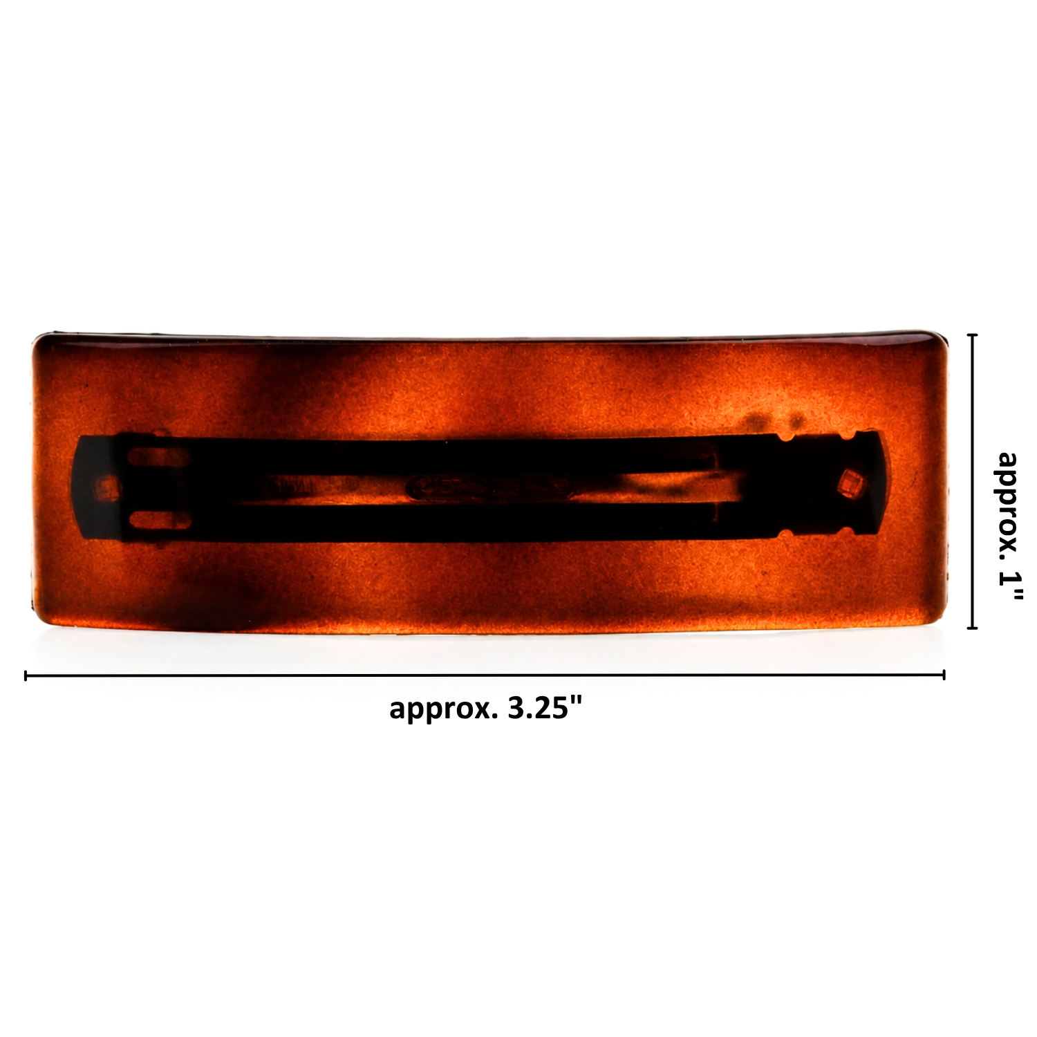 Parcelona French Flat Top Medium 3.25 Inch Tortoise Shell Hair Barrette