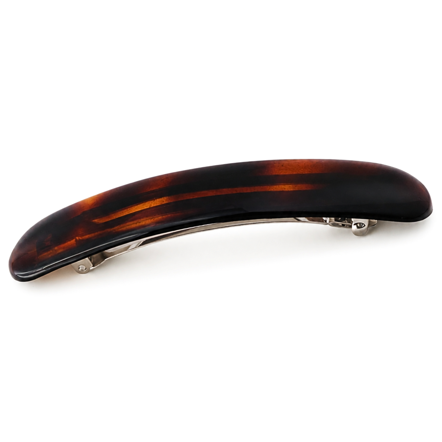 Parcelona Curved Banana 4.25" Tortoise Shell Hair Barrette Clip Women