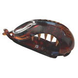 Parcelona French Fat Fish Large Shell Celluloid Banana Hair Claw Clips for Women