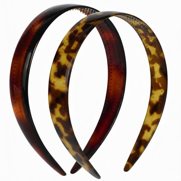 Parcelona French Headband 0.75 Inch Wide Cellulose Hairband for Women & Girls