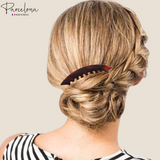 Parcelona French Wide Edge Shell Large 4" Celluloid Set of 2 Side Hair Combs