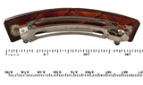 Parcelona French Medium Rectangular Diamond Pattern Shell Hair Clip Barrette