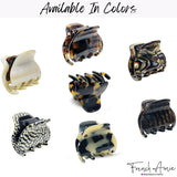 French Amie Belle 1 1/2" Mini Handmade Hair Claw French Acetate Jaw Clip for Women