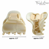 French Amie Belle 1 1/2" Mini Handmade Hair Claw French Acetate Jaw Clip for Women