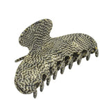 French Amie Thin Oval Large 4 1/4” Handmade Celluloid Jaw Hair Claw for Women