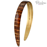 Hairband with brown and gold finish on a white background, branded 'Parcelona'.
