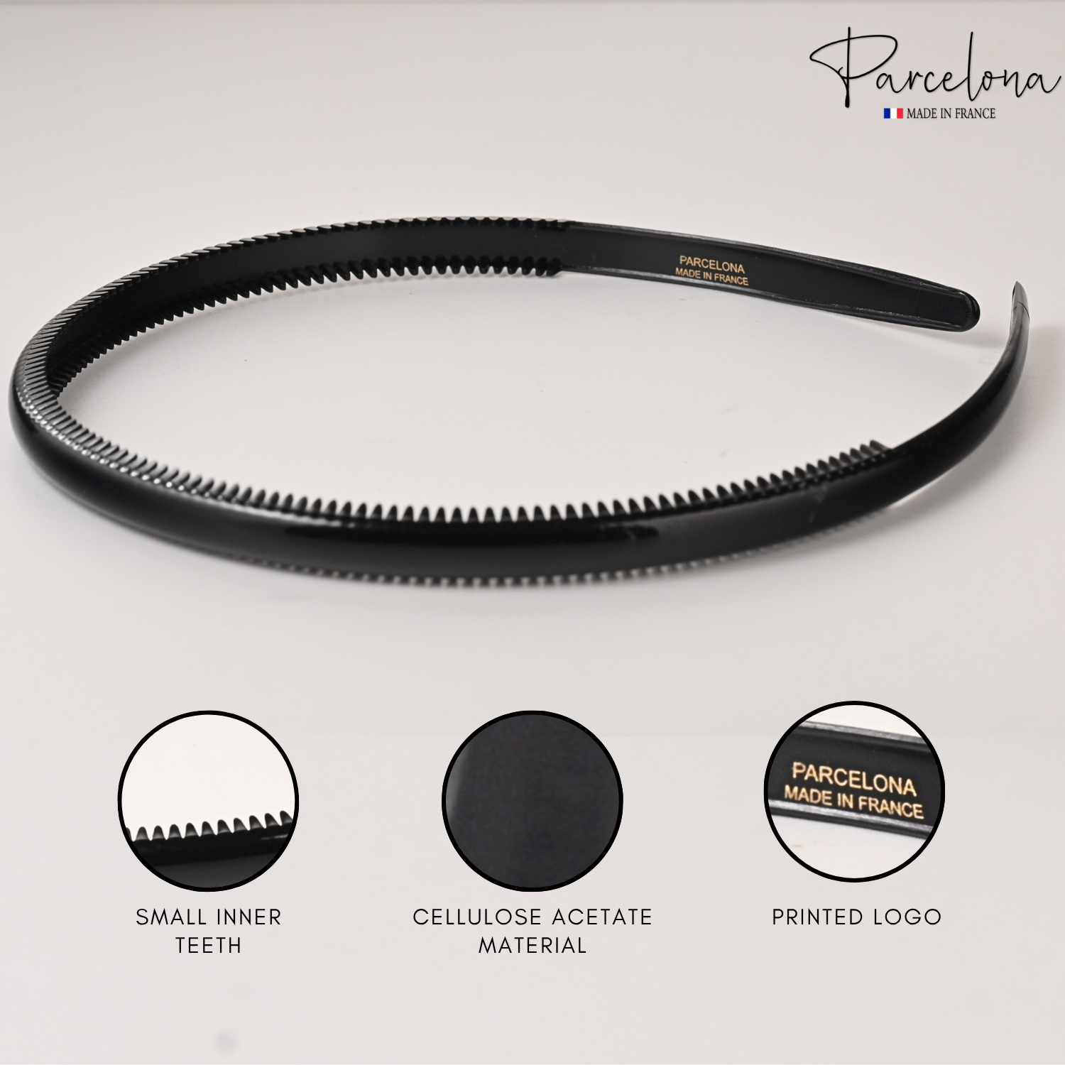 Parcelona French Nue Yoga Headband Inner Grip Teeth Hairband for Women & Men Unisex