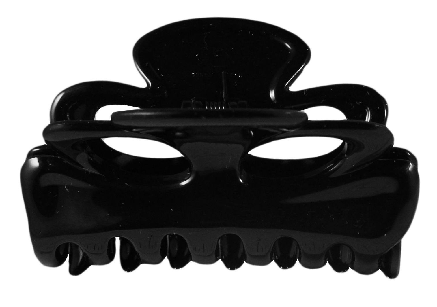Parcelona French Chat Yeux Shell & Black Celluloid Medium  3.5 Inch Hair Claw