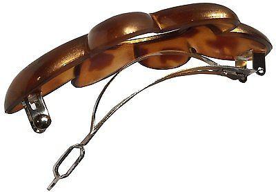 Parcelona French Medium Wild Flower Golden Touch Shell Celluloid Hair Clip Barrette-PARCELONA-ebuyfashion.com