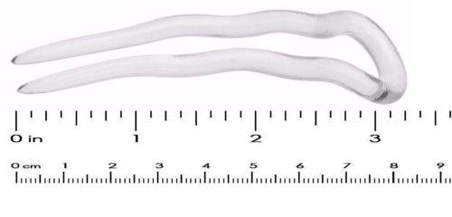 Parcelona French Mystic Large 3" Celluloid Chignon U Shaped Hair Pins(Set of 2)
