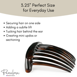 Overview of Parcelona French twisted hair stick pair in tortoise shell finish