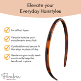 Parcelona French Yoga Headband Inner Grip Teeth Hairband for Women & Men Unisex